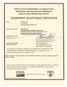 2022 USDA Acceptance Certificate NiroflexUSA all glove styles 232x300 1